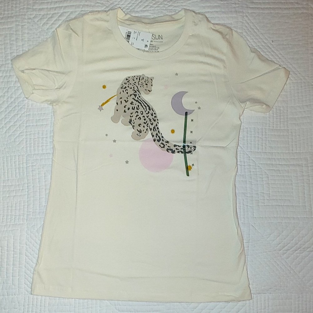 Fifth Sun Women's T-Shirt with Leopard Choose Size